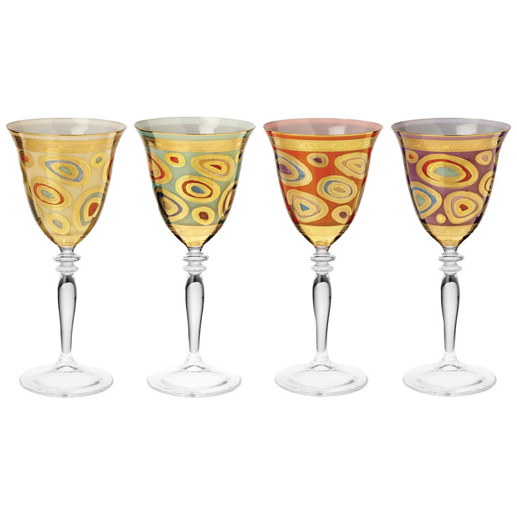 VIETRI Regalia 4 Piece 9.5oz. Glass Flute Stemware Set Wayfair